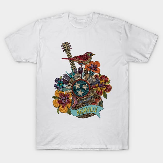 Nashville Guitar T-Shirt by Valentina Harper